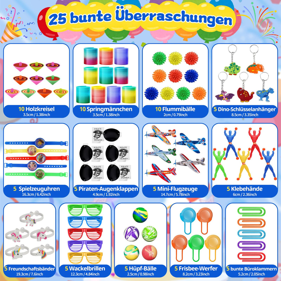Mitgebsel-Set 200-teilig für Kindergeburtstag und Adventskalender - Bild 3