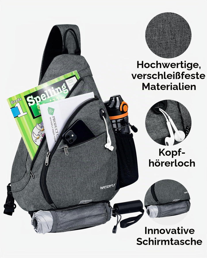 Sling Bag Crossbody Nylon 7 Fächer wasserabweisend Outdoor - Bild 4