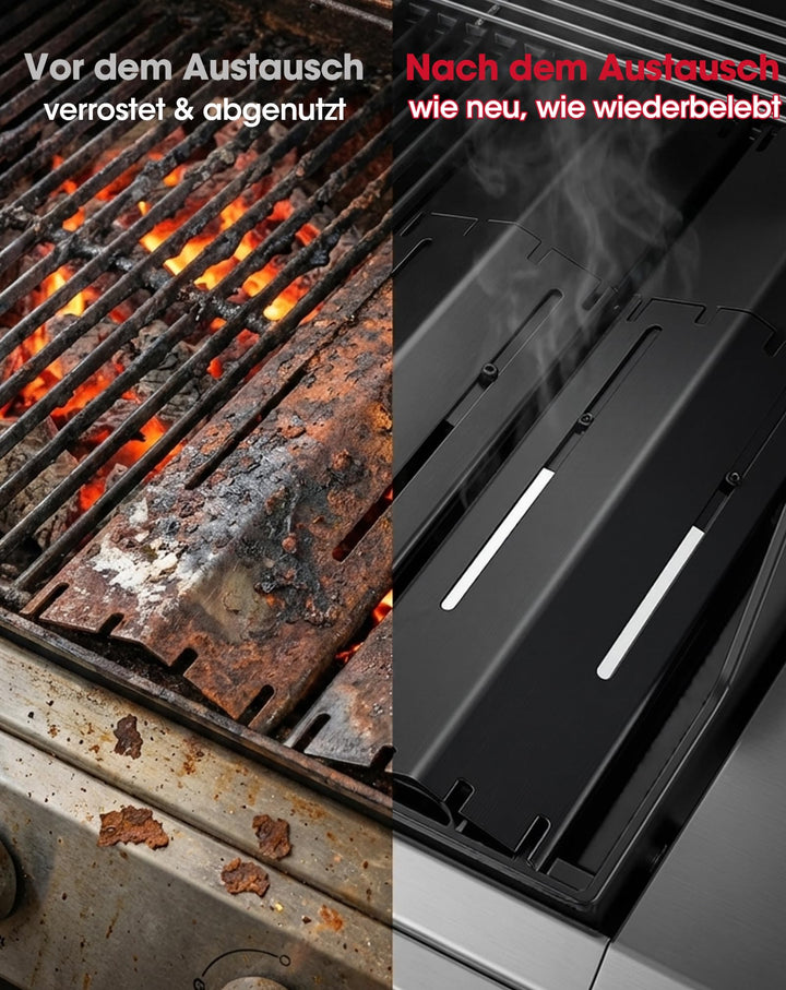 Brennerabdeckung Gasgrill Edelstahl verstellbar 30-53cm 3er-Set - Bild 4