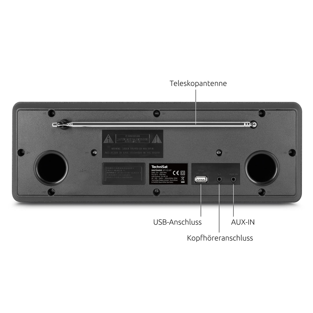 DAB+ Kompaktanlage mit CD-Player Bluetooth 10W Farbdisplay Wecker - Bild 2