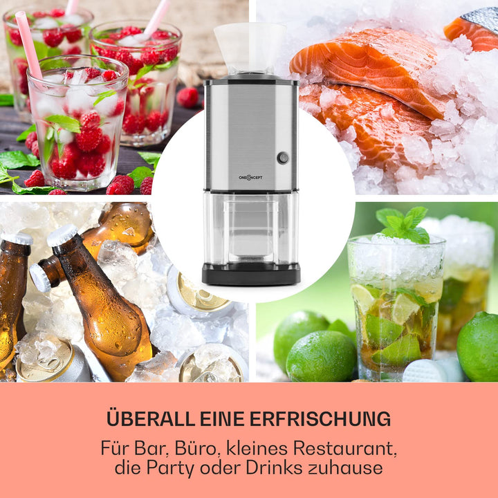 Eiscrusher Elektrisch 3,5L Edelstahl 15kg/h für Cocktails - Bild 3
