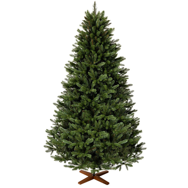 Künstlicher Weihnachtsbaum Nordmanntanne 180 cm PE-Spritzguss Holzständer