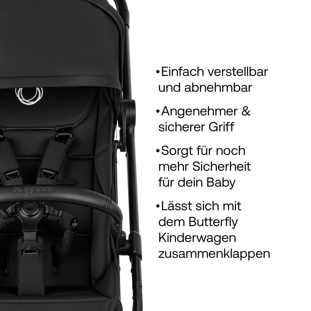 Kinderwagen Sicherheitsbügel mit Klick-Befestigung faltbar schwarz - Bild 4