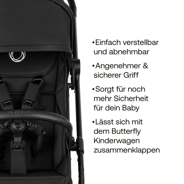 Kinderwagen Sicherheitsbügel mit Klick-Befestigung faltbar schwarz - Bild 4
