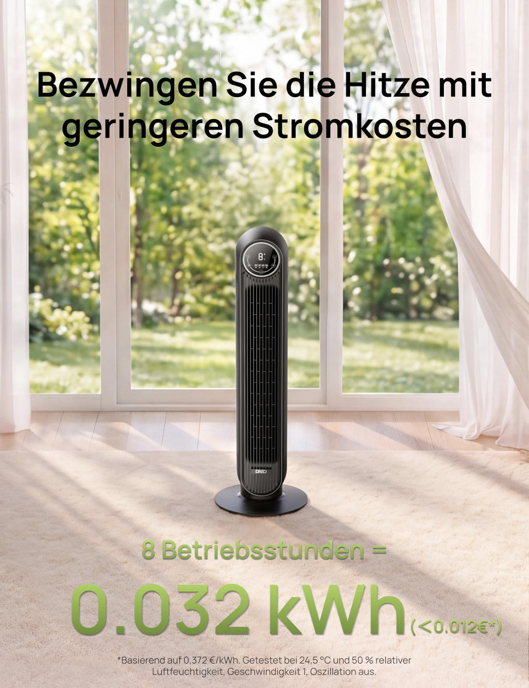 Turmventilator Smart 90cm oszillierend 4 Modi App-Steuerung - Bild 9