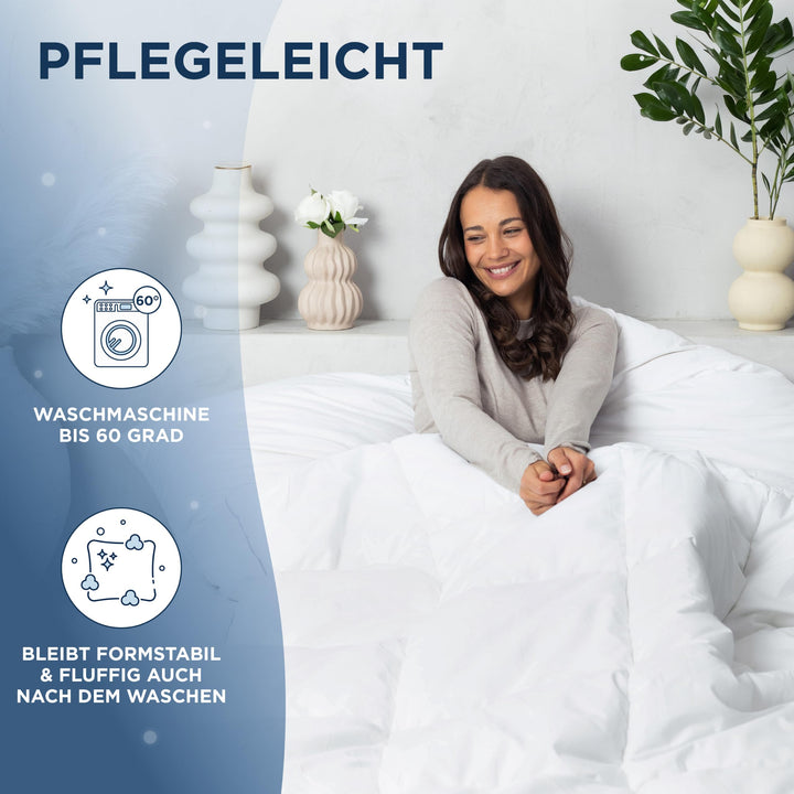 Ganzjahres-Steppdecke 155x220cm Perkalbaumwolle mit 3D-Faser-Füllung - Bild 8