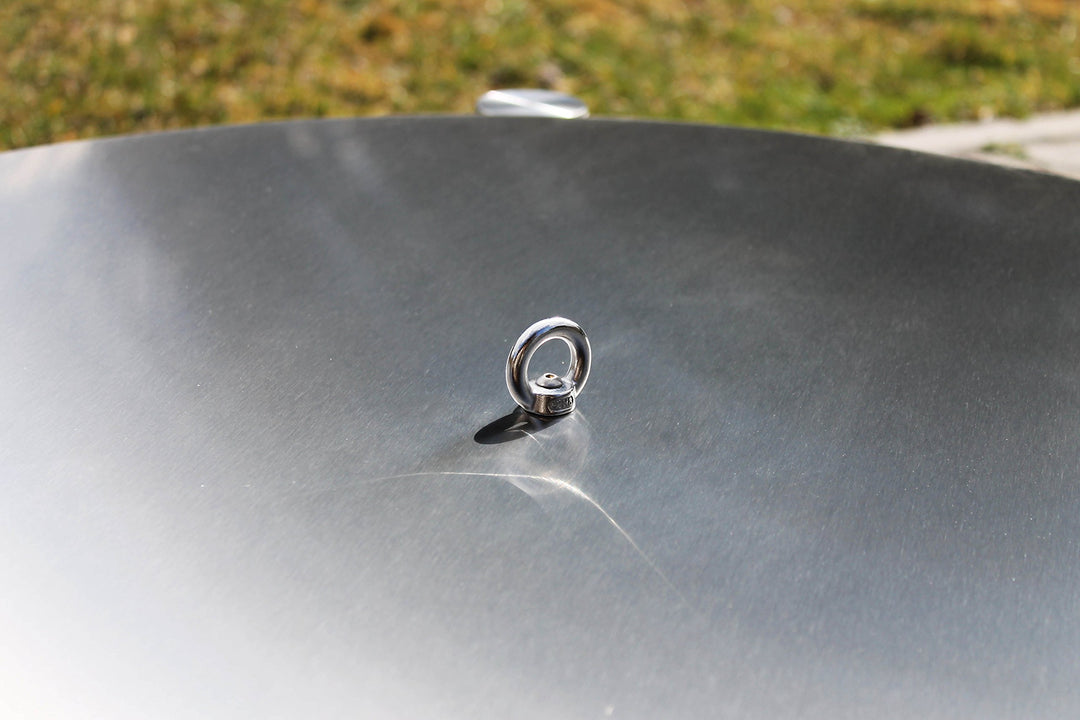 Feuerschalen-Deckel Edelstahl Ø 80 cm mit Ringgriff - Bild 7