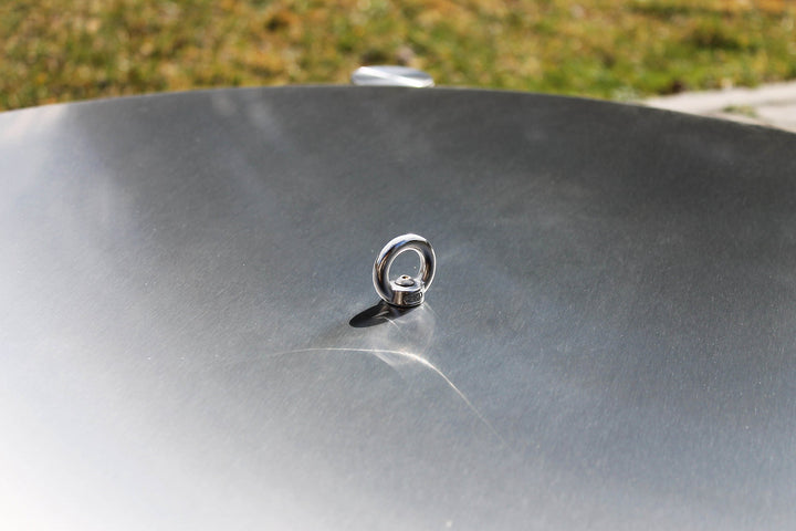 Feuerschalen-Deckel Edelstahl Ø 80 cm mit Ringgriff - Bild 7