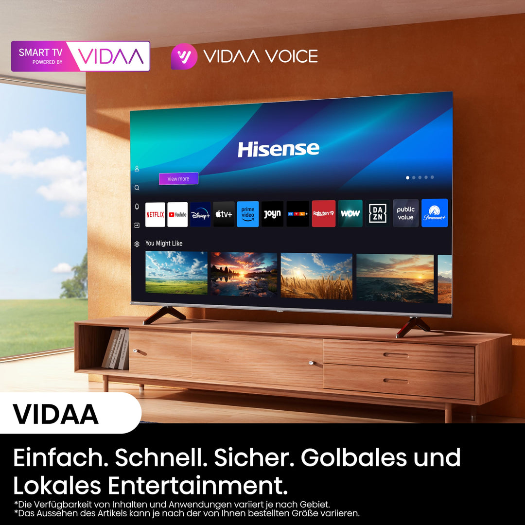 4K UHD Smart TV 43 Zoll mit Dolby Vision &amp; VIDAA OS