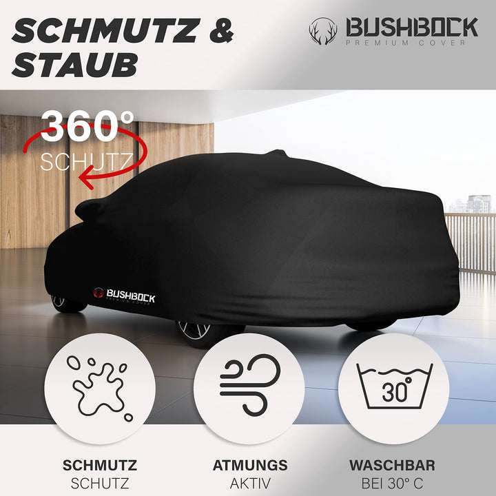 Autoabdeckung Indoor Stretch schwarz Gummizug für PKW Grösse M - Bild 4