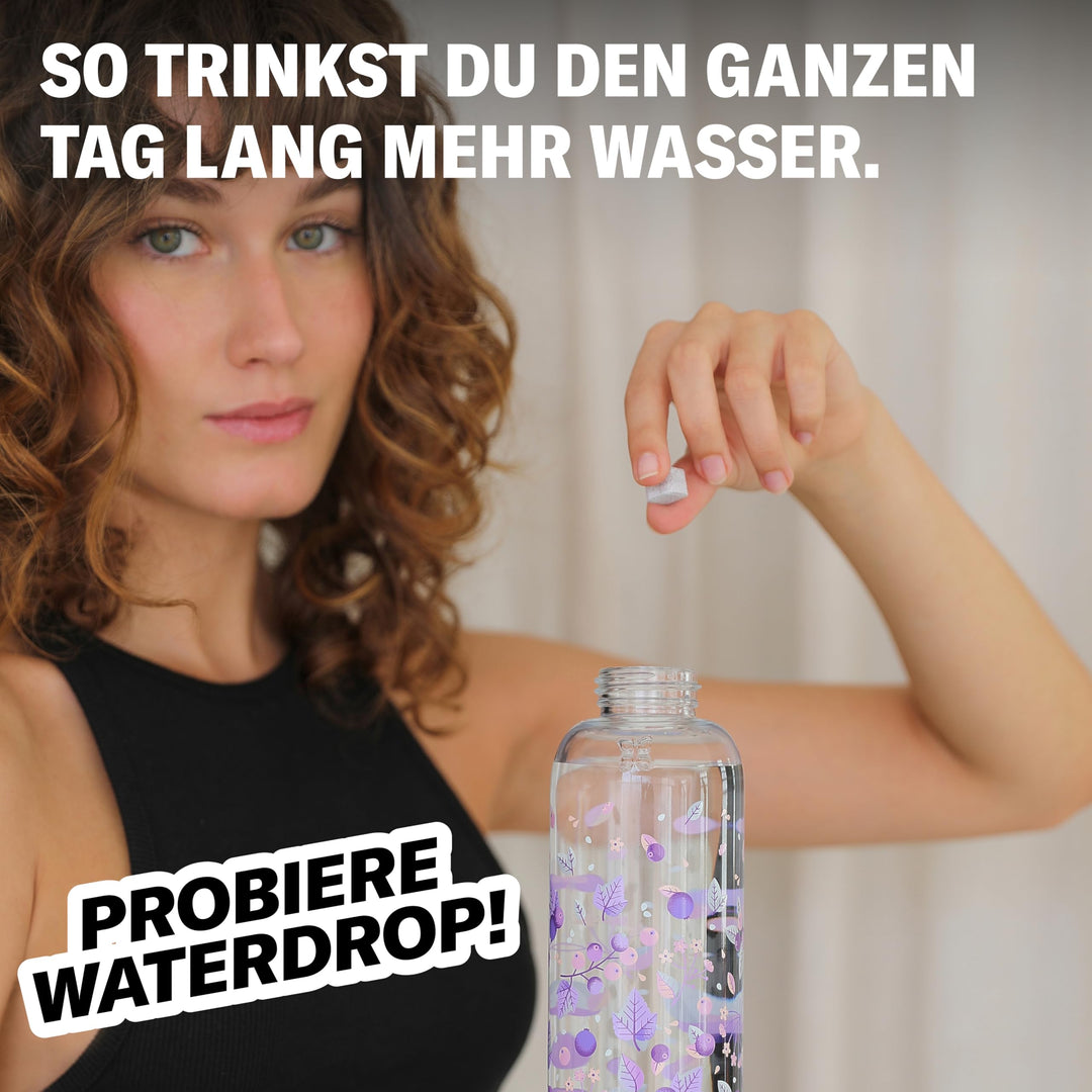 Trinkflasche Glas 600ml mit 18 Microdrinks zuckerfrei Starter-Set - Bild 7