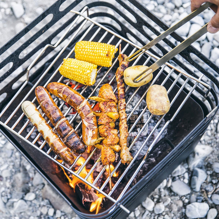 Grillrost Edelstahl höhenverstellbar für CUBE Feuerkorb eckig - Bild 4