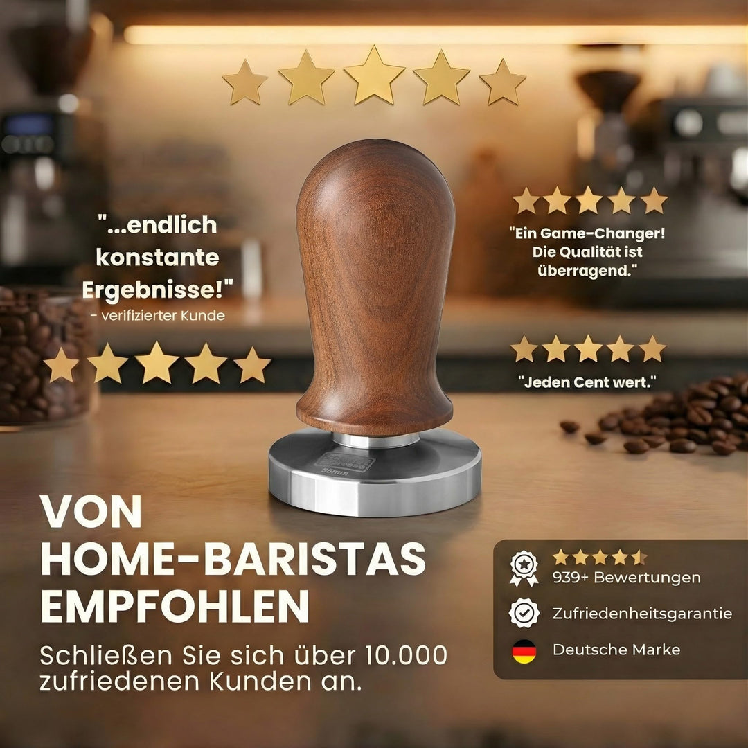 Espresso Tamper kalibriert 35 lbs Sandelholzgriff 54 mm - Bild 8