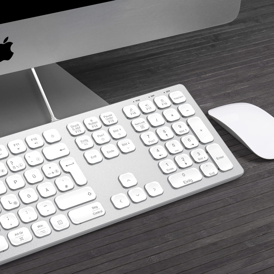 USB-Tastatur Slim Aluminium mit Numpad und RGB-Beleuchtung - Bild 7