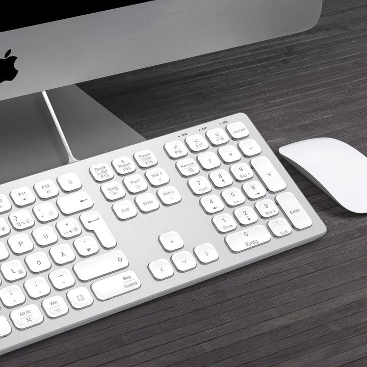 USB-Tastatur Slim Aluminium mit Numpad und RGB-Beleuchtung - Bild 7