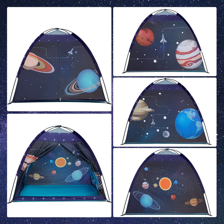 Spielzelt Kinder Weltraum Pop-up Indoor Outdoor 120x120x109 cm - Bild 2
