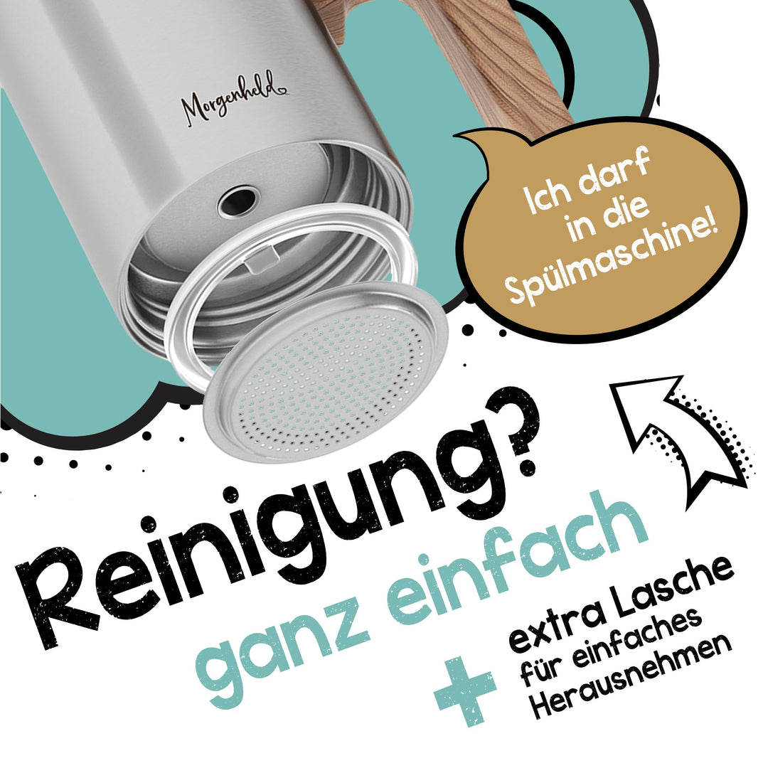 Espressokocher Edelstahl 6 Tassen 300 ml für alle Herdarten - Bild 4