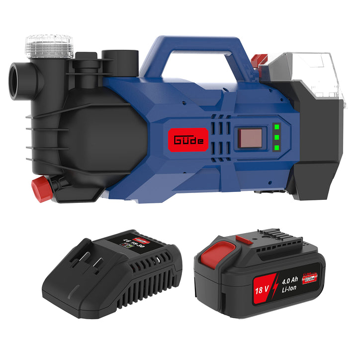 Akku Gartenpumpe 18V 2400 l/h mit Eco-Modus kabellos