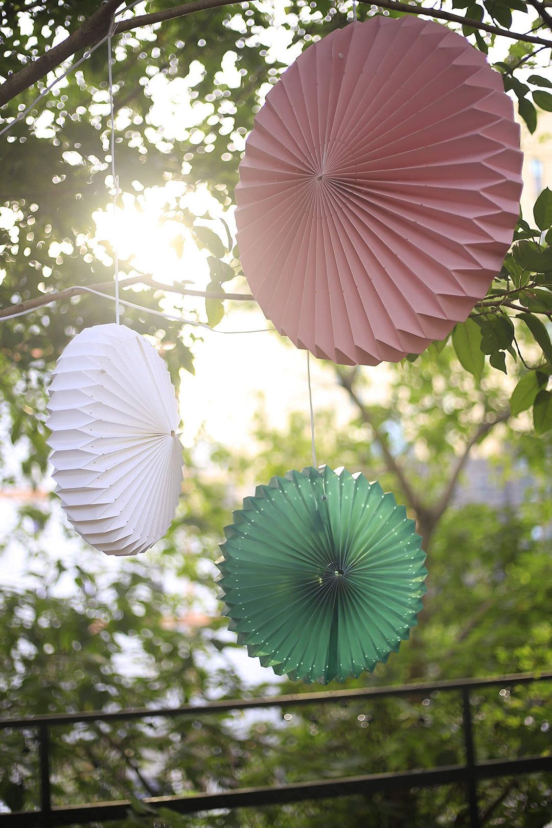 Lampion wetterfest Rosa Ø40cm für Outdoor &amp; Indoor mit LED E14 - Bild 9