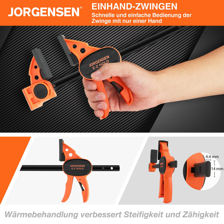 Einhandzwingen Set 4-teilig Stahl 2-in-1 mit Spreizfunktion - Bild 4