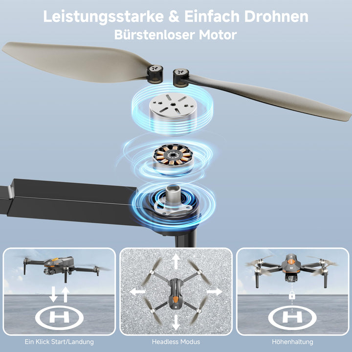Drohne mit Kamera 1080P FPV bürstenloser Motor unter 250g - Bild 2