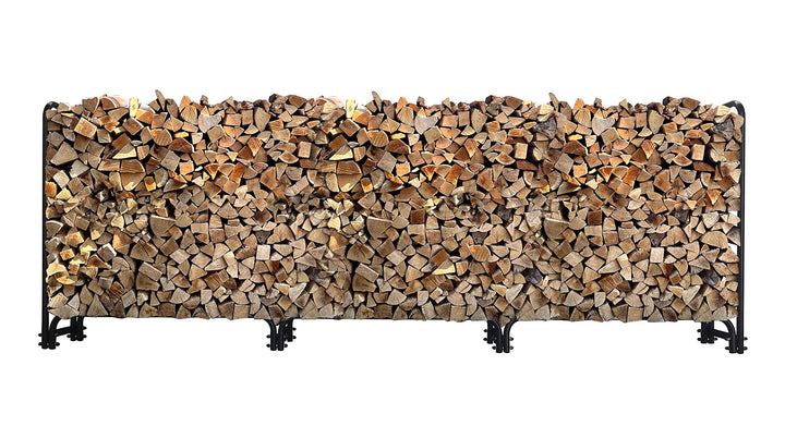 Kaminholzregal Metall Anthrazit 272x25x95 cm mit Schutzhülle 1 m³ - Bild 7