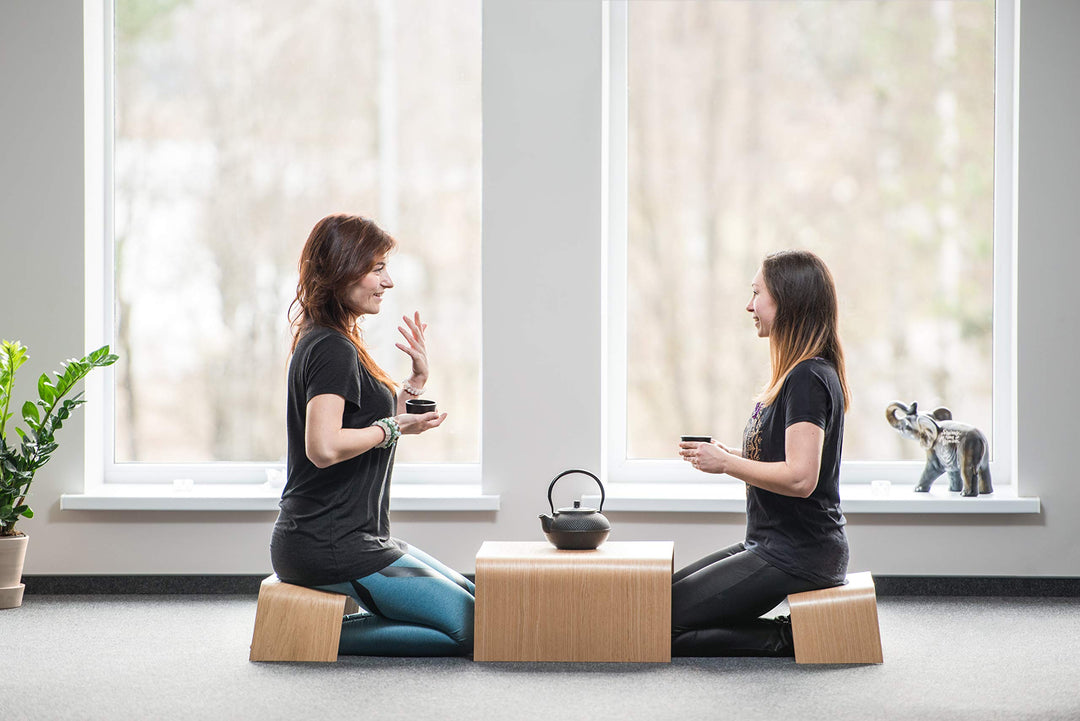 Meditationsbank Holz Seiza-Pose Yoga Kniebank 52x22x20 cm - Bild 7