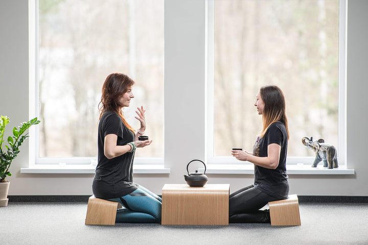 Meditationsbank Holz Seiza-Pose Yoga Kniebank 52x22x20 cm - Bild 7