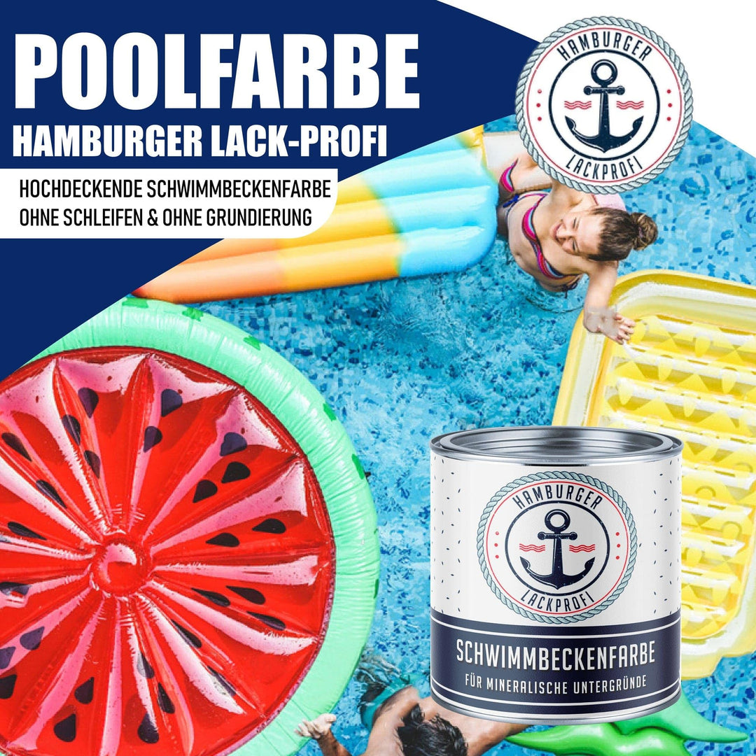 Schwimmbeckenfarbe Seidenmatt Verkehrsblau RAL 5017 Beton 30 kg - Bild 3