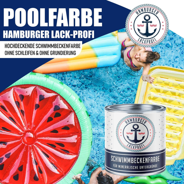 Schwimmbeckenfarbe Seidenmatt Verkehrsblau RAL 5017 Beton 30 kg - Bild 3