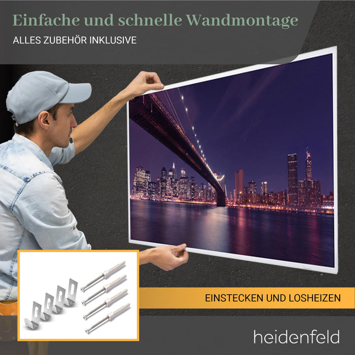Infrarotheizung 600 Watt mit Bildmotiv Strand zur Wandmontage - Bild 5