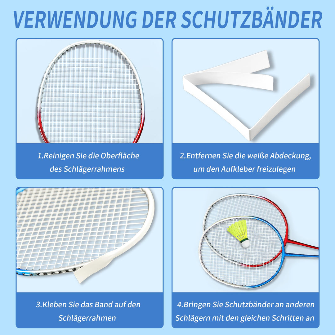 Badminton Set 4 Schläger mit Federbällen und Tragetasche - Bild 5