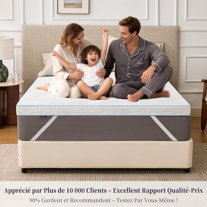 Matratzen-Topper 140x200cm H2 Memory Foam &amp; Kaltschaum 5cm Oeko-TEX - Bild 7