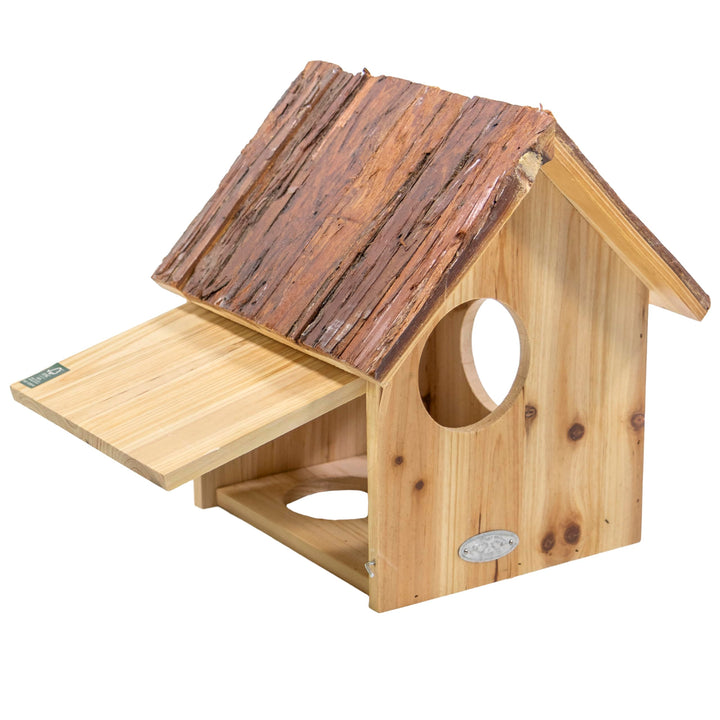 Eichhörnchenhaus Holz mit Rindendach 3 Eingänge 25x26x29 cm - Bild 5