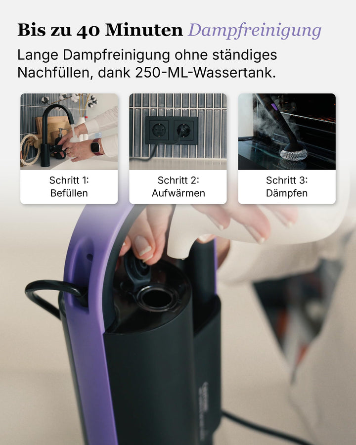 Dampfreiniger 16-in-1 mit 13 Aufsätzen, 120°C, für Böden, Bad &amp; Küche - Bild 3