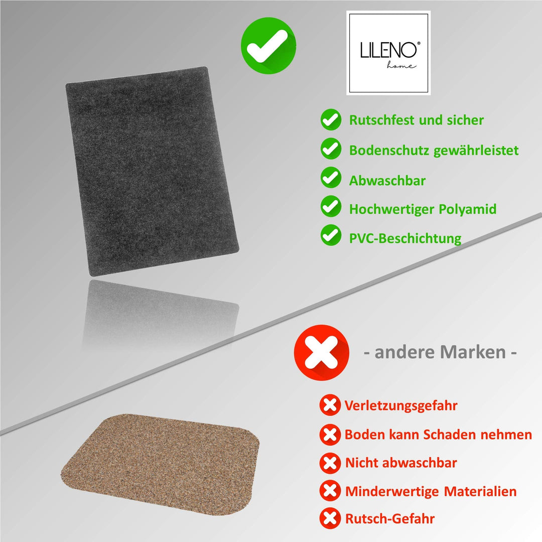 Grillmatte Bodenschutz 80x120 cm Anthrazit feuerhemmend In- &amp; Outdoor - Bild 7