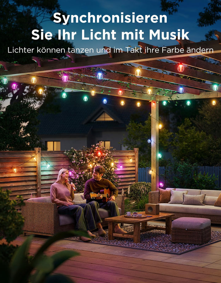 LED Lichterkette Aussen 15m RGBWIC WiFi Bluetooth IP67 80 LEDs - Bild 7