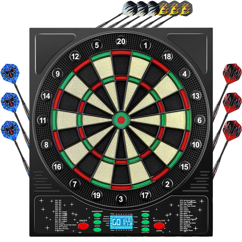 Elektronische Dartscheibe 34 Spiele LCD-Display für 8 Spieler