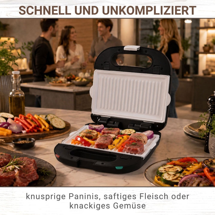 Kontaktgrill Elektrogrill mit Keramikbeschichtung 1500W Multimaker - Bild 3