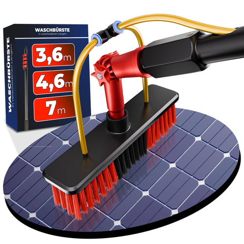 Teleskop-Waschbürste Aluminium 3,6 m für PV-Anlage & Wintergarten
