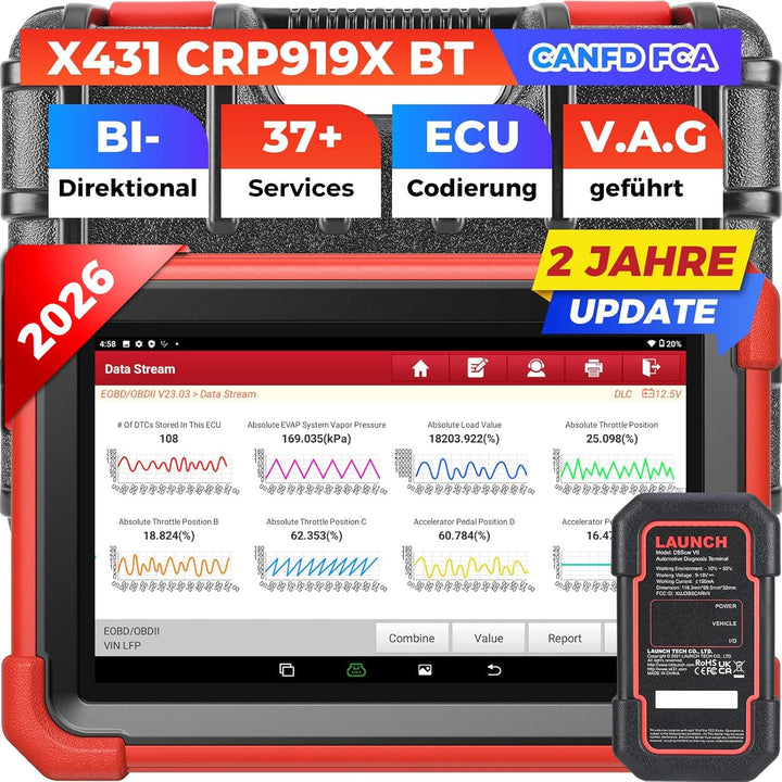OBD2-Diagnosegerät mit ECU-Codierung CANFD DoIP 45+ Funktionen