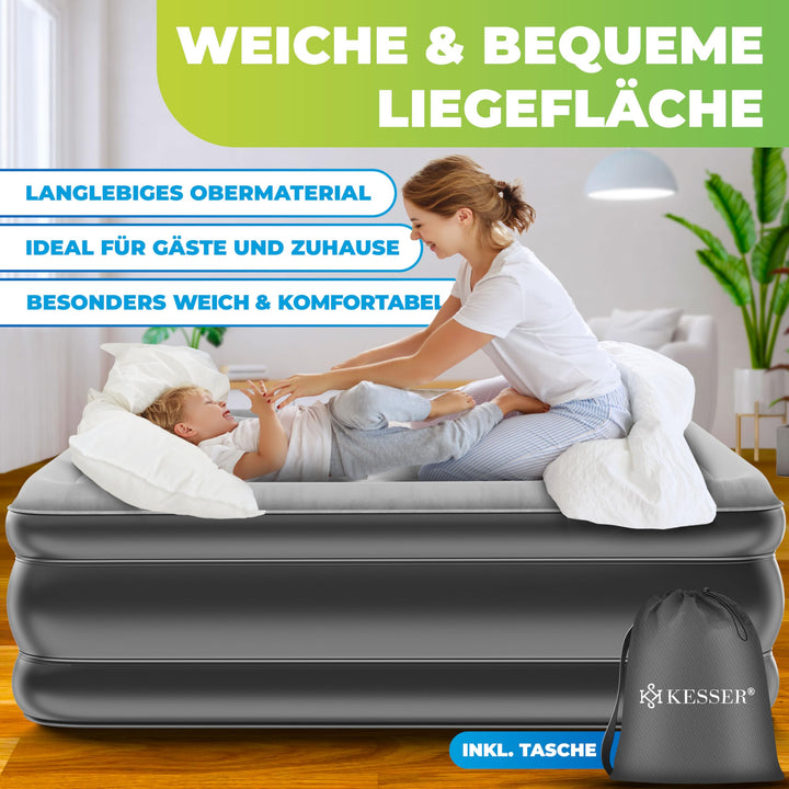Luftbett selbstaufblasend für 2 Personen mit Pumpe 203x153x51 cm - Bild 7