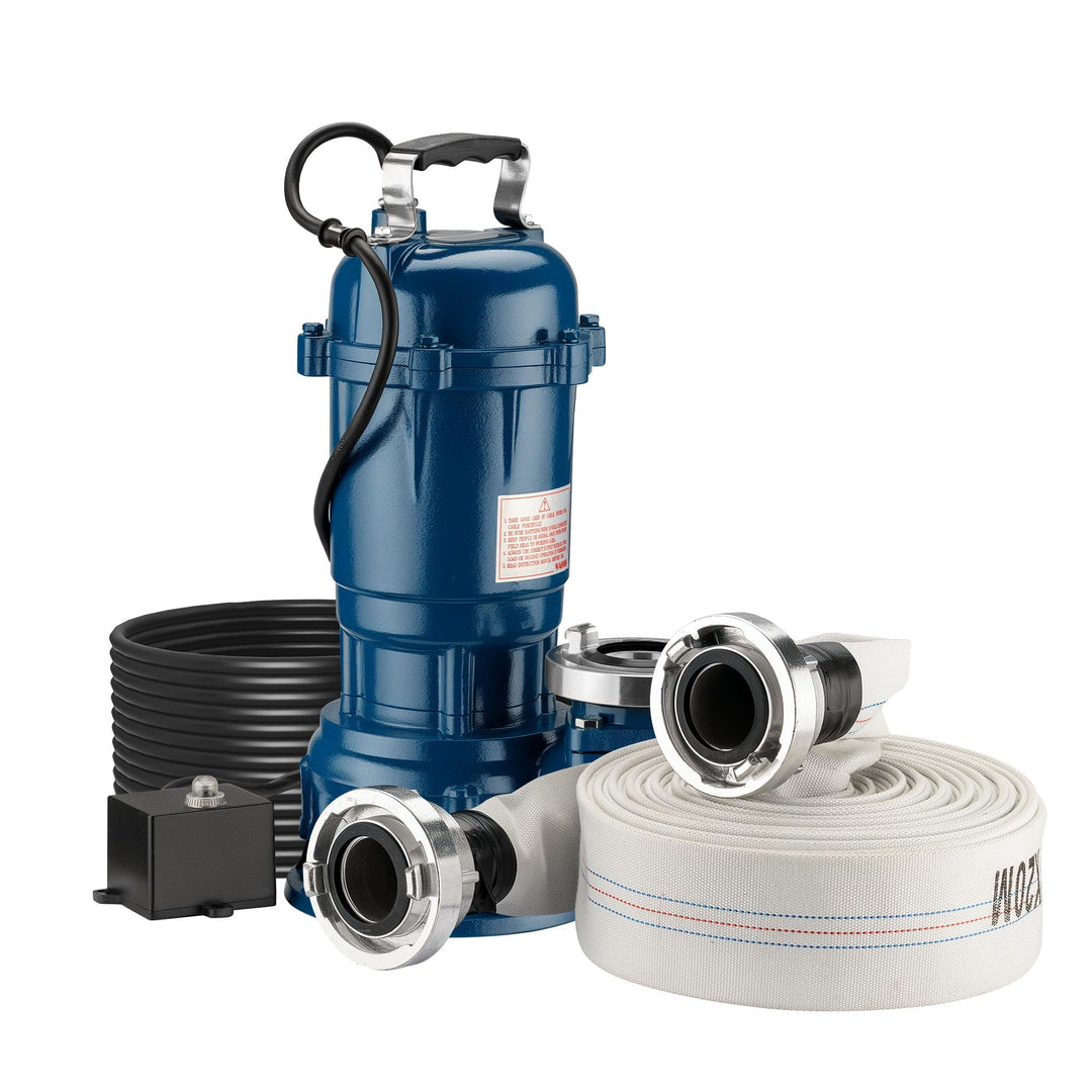 Schmutzwasserpumpe 550 W Tauchpumpe 16.200 l/h mit 20 m Schlauch