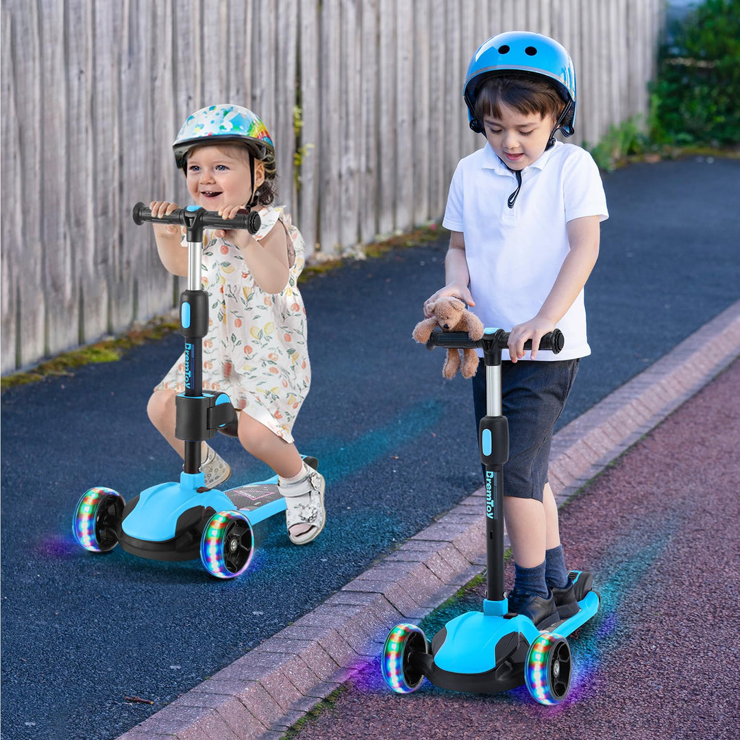 Kinderroller 3-in-1 mit Sitz PU-Räder faltbar für 3-12 Jahre - Bild 9