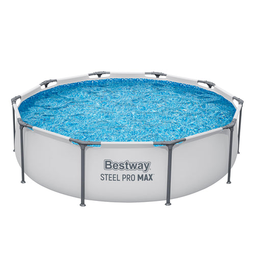 Frame Pool rund 305 x 76 cm Stahlrahmen ohne Pumpe hellgrau