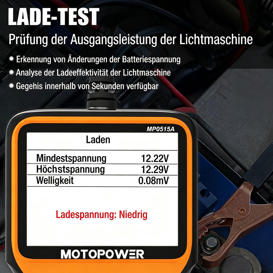 Autobatterietester 12V 100-2000 CCA mit LCD-Display und Lichtmaschinenprüfung - Bild 5