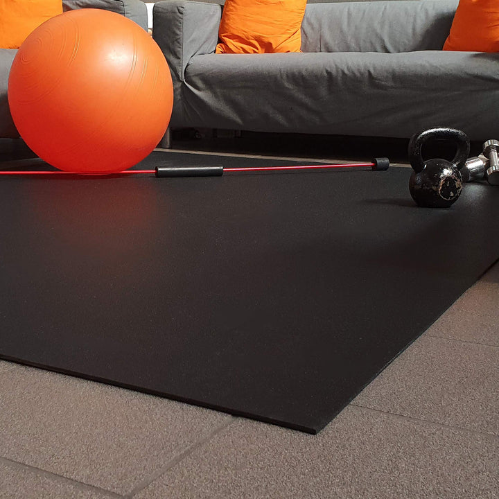 Fitnessmatte XXL rollbar 160x120cm für Yoga &amp; Sport schwarz - Bild 4