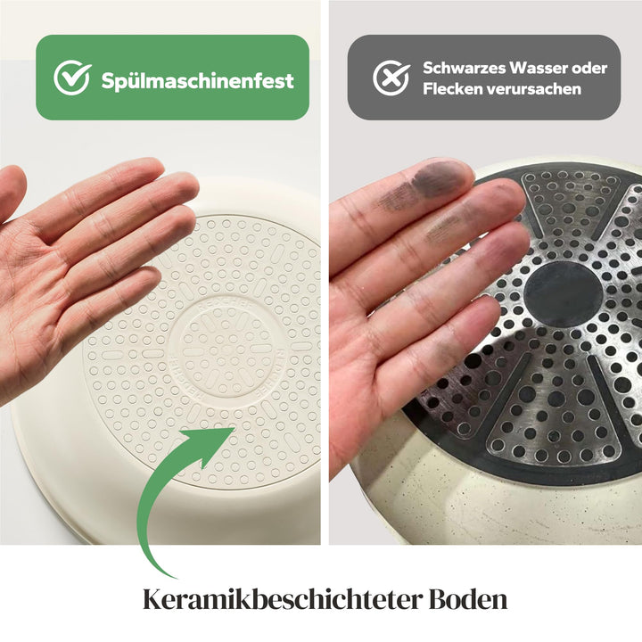 Keramik-Pfannenset 20/24/28 cm abnehmbarer Griff Induktion 6-teilig - Bild 7