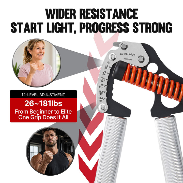 Handtrainer verstellbar 6 Stufen 25–80 kg Griffkraft Fitness - Bild 3