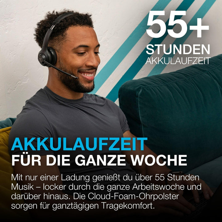 Bluetooth Headset On-Ear 55h Akku 2-Mic ENC USB-C für Homeoffice - Bild 2